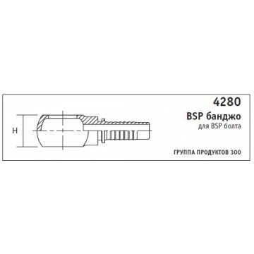 4280 BSP банджо для BSP болта