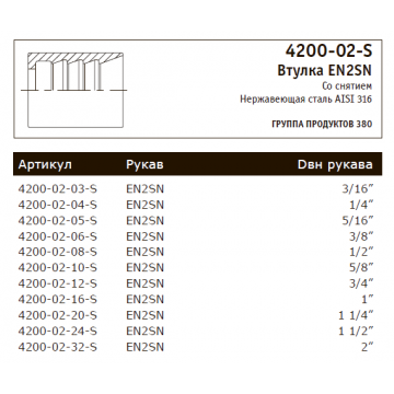 Втулка EN2SN 4200-02-S