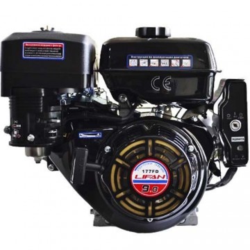 Двигатель Lifan 177F (вал 25 мм, 80x80) 9 л/с 7 А